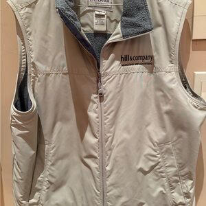L.L. Bean Men's fleece lined vest - Gray with khaki outer